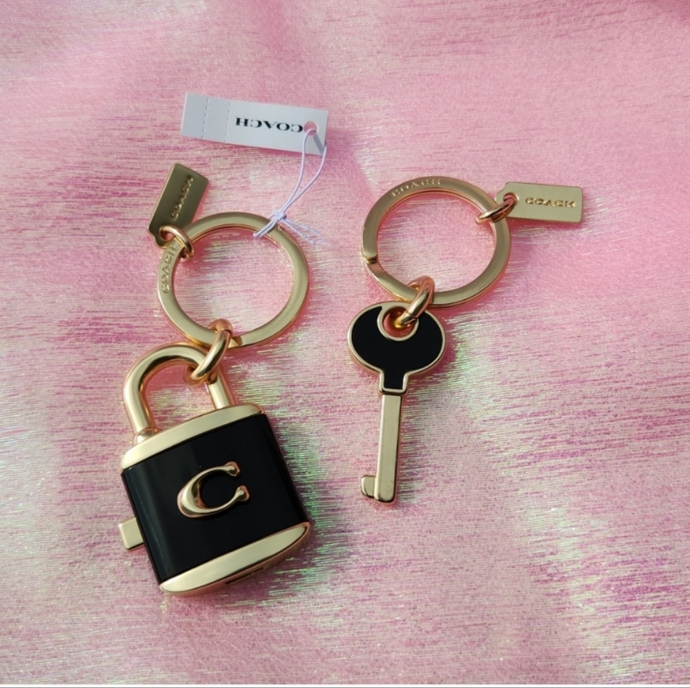 Coach Lock and Key Charm - Set of 2
